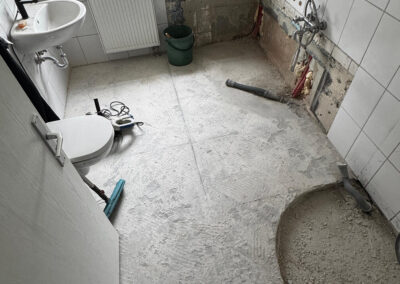 Badezimmer Während Kernsanierung